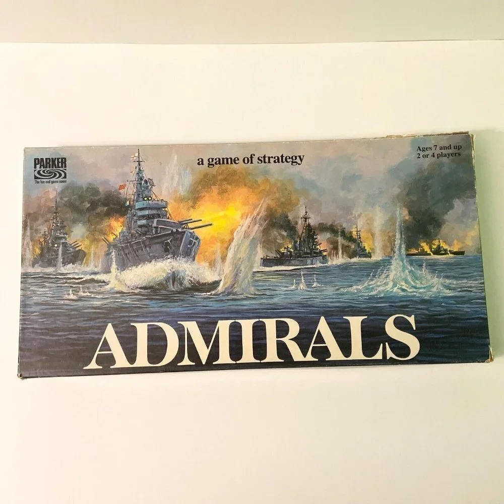 Vintage 1972 Admirals Board Game Parker Brothers Missing Instructions